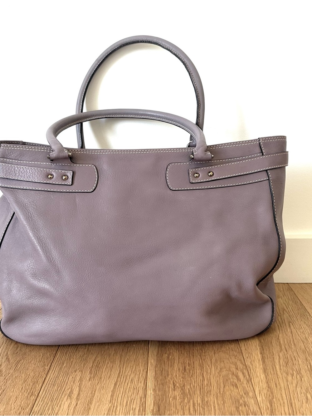 Marc Jacobs Lavender Leather Top-Handle Tote with Front Pocket - Picture 6 of 7